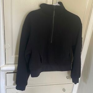 Black Half-Zip Pullover